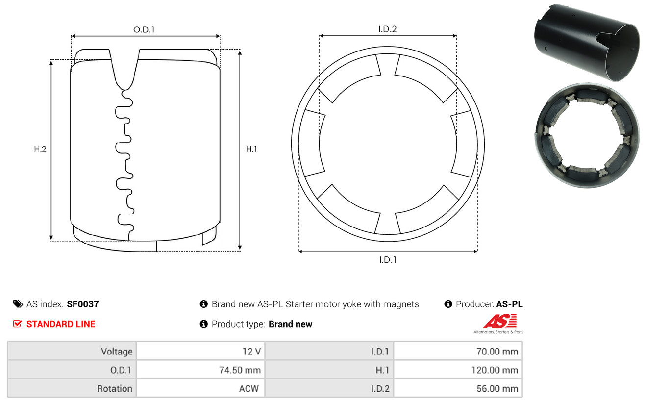 AS-PL Bekrachtigingswikkeling, starter SF0037