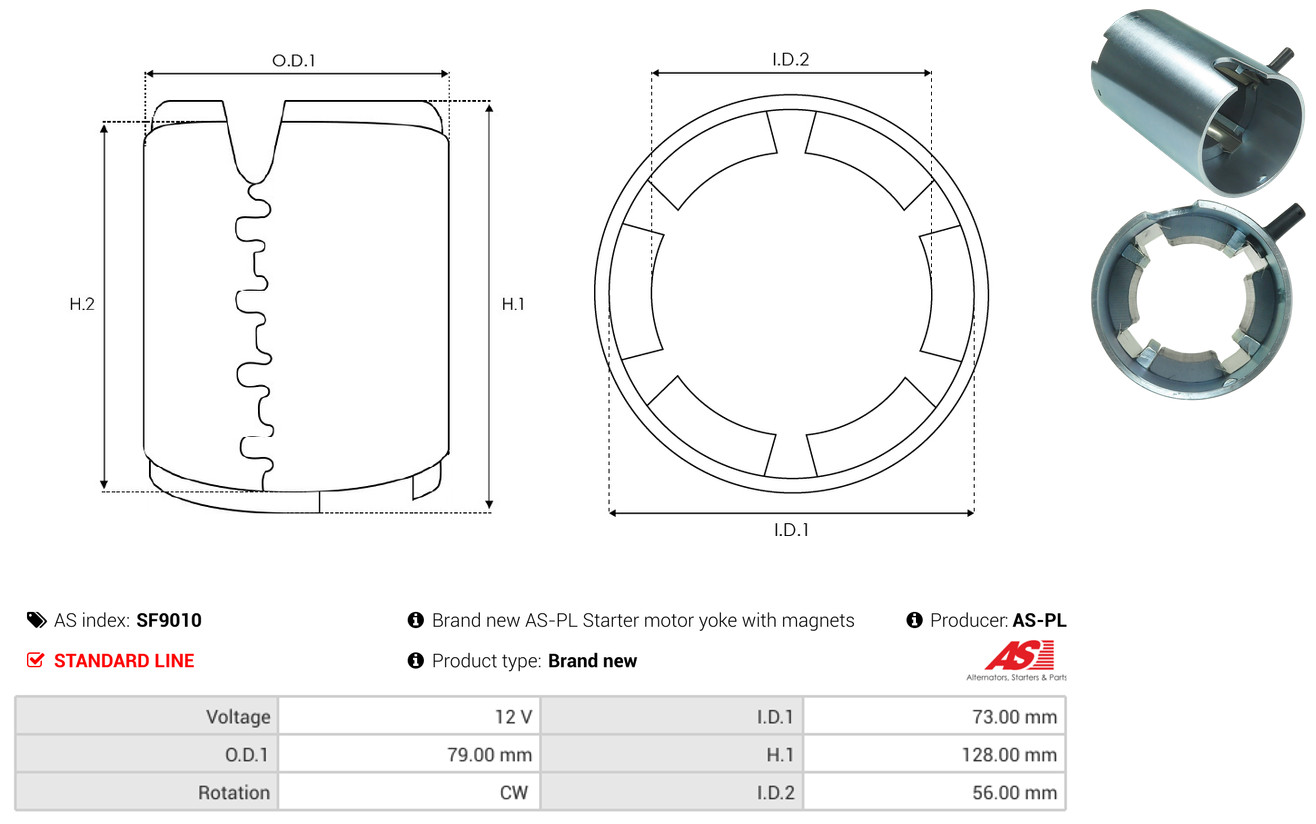 AS-PL Bekrachtigingswikkeling, starter SF9010