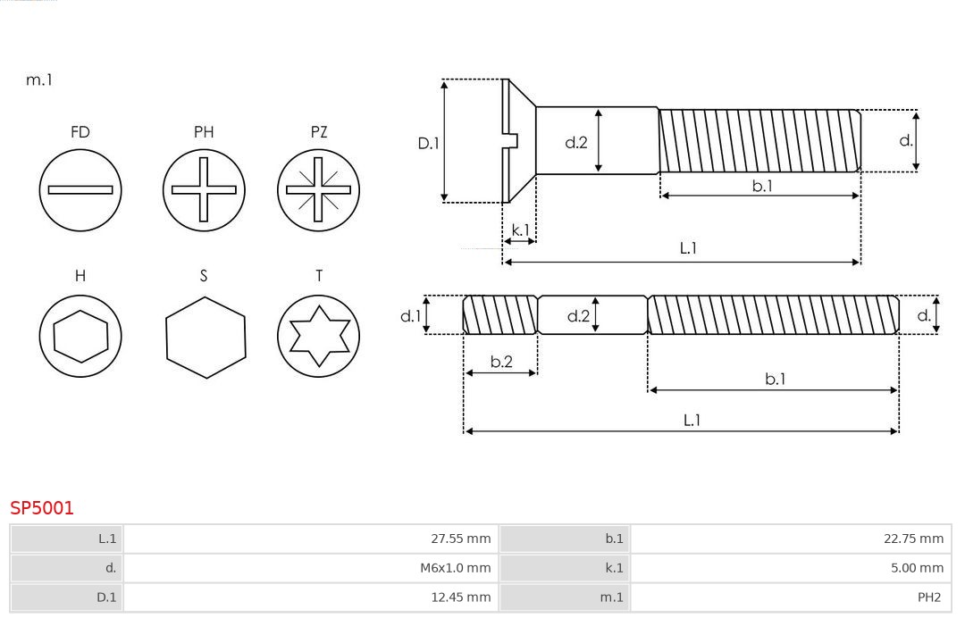 AS-PL Reparatieset, alternator SP5001