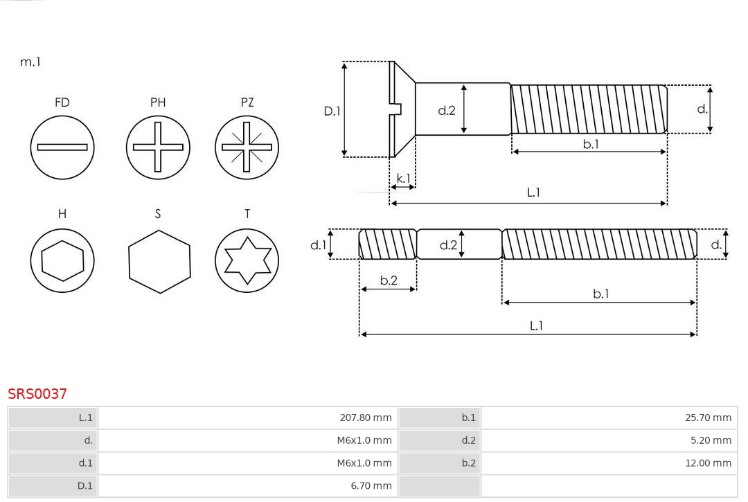 AS-PL Reparatieset, alternator SRS0037