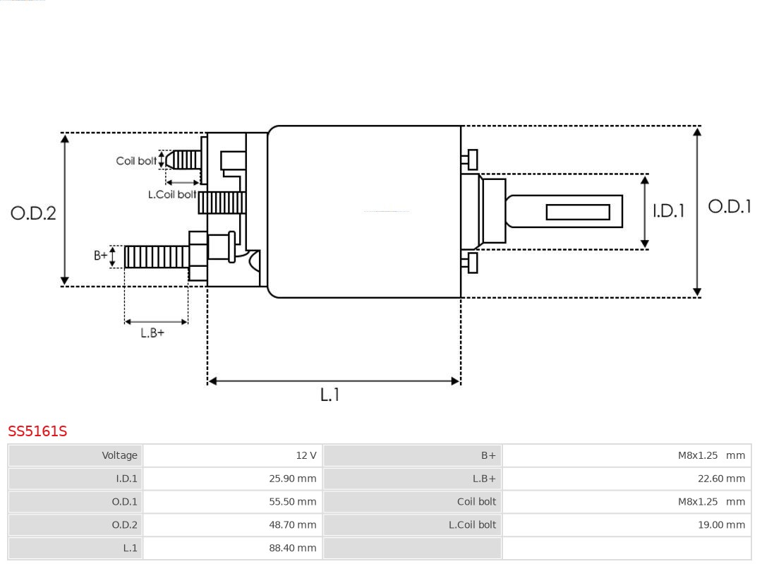 AS-PL Starter magneetschakelaar SS5161S