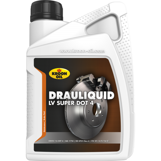 Kroon Oil Drauliquid-LV Super DOT 4 1 Liter Fles 33820
