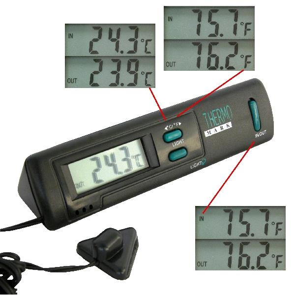 Carpoint Thermometer binnen/buiten zwart 21211 Carpoint Thermometer binnen/buiten zwart 21211