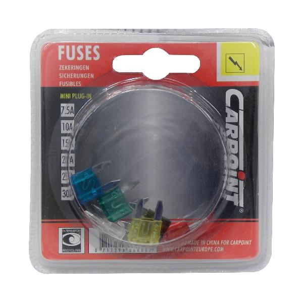 Carpoint Ministeekzekering assortiment 6st 23902 Carpoint Ministeekzekering assortiment 6st 23902